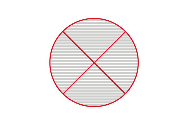 Tappeti per ingresso circolari con divisioni: Divisione a X